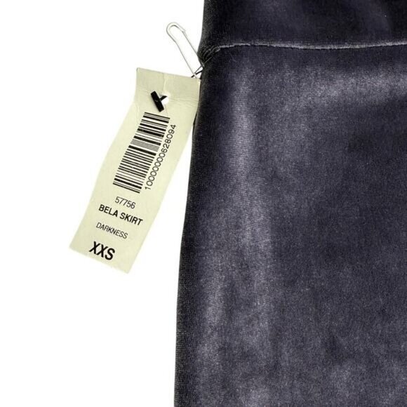 NWT WILFRED FREE Aritzia Bela Velvet Midi Skirt Size XXS Darkness - Picture 3 of 6